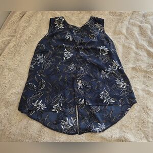 Zac & Rachel Navy Blue Floral Blouse